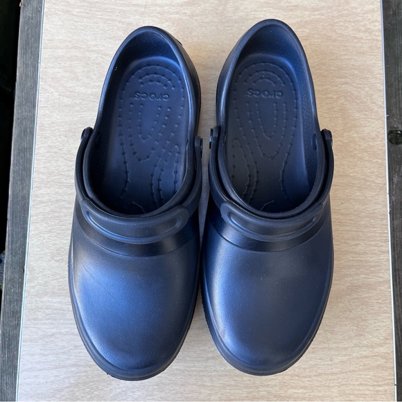 CROCS Black Mercy Slip Resistant Work Clog Sz 7 - Picture 10 of 15